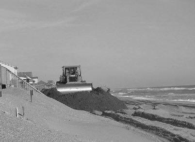 Soft Engineering Beach Replenishment - The placing of sand and pebbles on a beach.