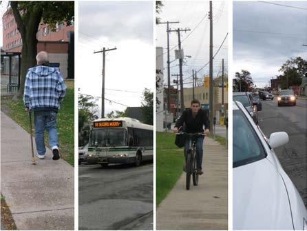 What to consider when establishing a vision for a street Movement There is more than one kind of movement on a street, and a well-designed complete street accommodates pedestrians, transit, cyclists