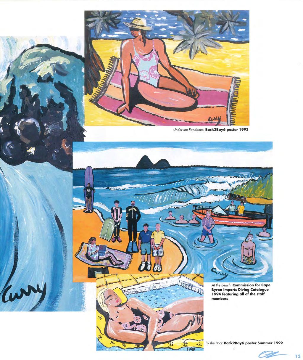 At the Beach: Commission for Cape Byron Imports Diving Catalogue 1994