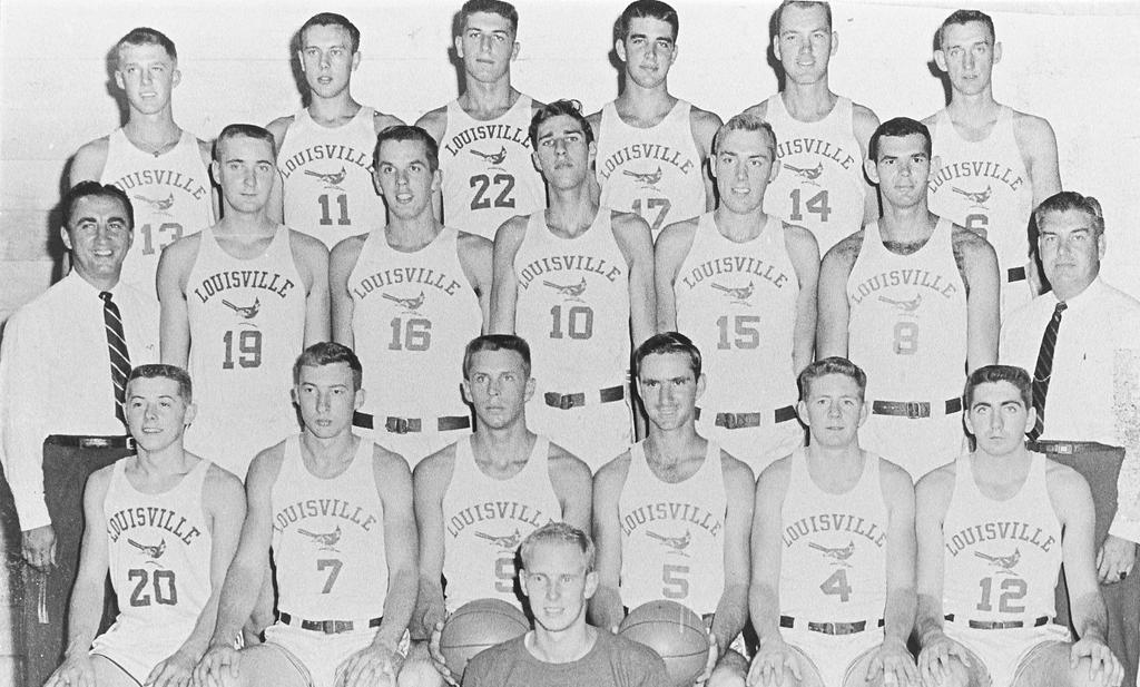 LOUISVILLE Louisville s National Champions 1956 NIT Champions Sitting: Manager Leon Wilson.