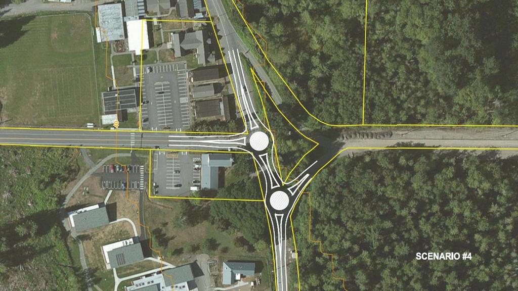 2.3 Lummi Shores Rd/Kwina Rd/ Marine Rd Figure (17) Conceptual design to construct two small roundabouts on Lummi Shore Rd.