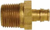 Radiant and hydronic piping systems ProPEX adapters ProPEX brass male threaded adapters ProPEX LF brass and brass male threaded adapters connect Uponor PEX tubing to male NPT threads for