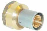 Radiant and hydronic piping systems MLC press fitting brass male threaded adapters connect MLC tubing to male NPT threads.