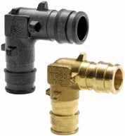 Residential fire sprinkler systems ProPEX EP and LF brass elbows make tight 90-degree connections for Uponor AquaPEX tubing. ProPEX elbows Note: ProPEX tool is required. ProPEX rings sold separately.