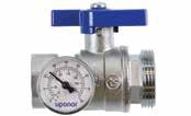 Radiant and hydronic piping systems Stainless-steel manifold accessories Stainless-steel manifold supply and return ball valves Stainless-steel manifold supply and return ball valves are R32 male by
