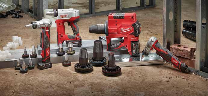 Milwaukee tools Designed specifically for Uponor PEX Milwaukee tools Bring even greater installation efficiency to your next project.