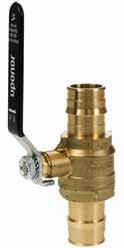 65 ProPEX brass ball valves are a cost-effective alternative for radiant heating/cooling and hydronic piping applications.