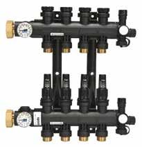 Valved Manifolds (A3030523) Four-wire Thermal Actuator (A3023522) Radiant and hydronic piping systems EP heating manifolds TruFLOW Manifold