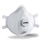 uvex silv-air c Filtering face masks, protection class FFP 3 uvex silv-air 3310 3310 particle-filtering folding mask with exhalation valve adjustable headband and flexible, adjustable nose clip for a