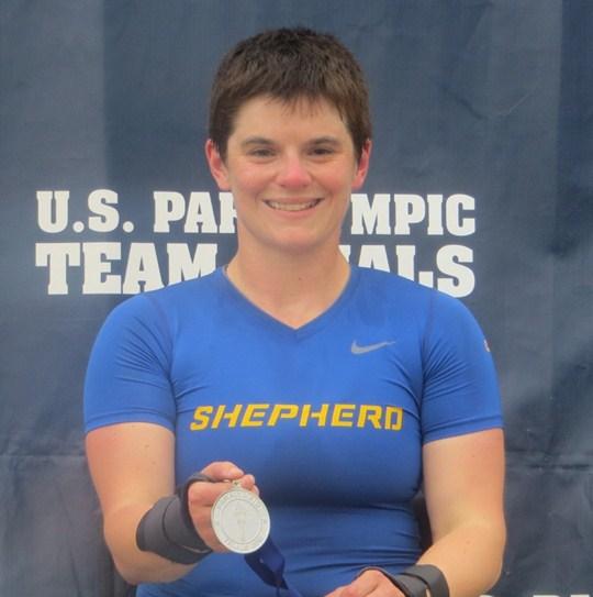 She place first the discus and second in the 100 and 200 meters at the US Paralympic Trails.