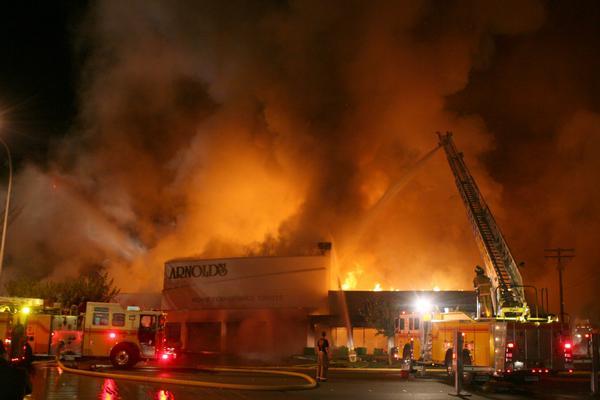 A fire at Arnold's on Kitsap Way in Bremerton started in one corner of