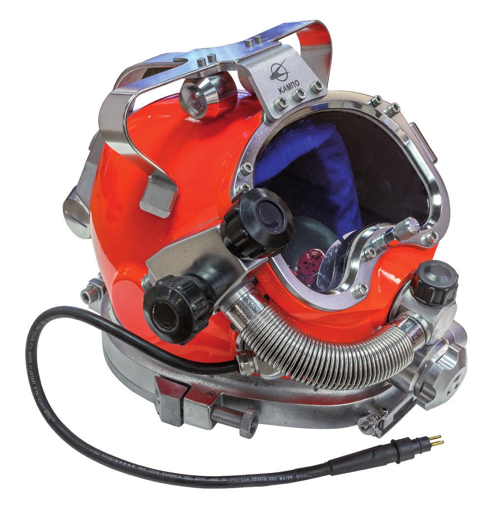 SVV Free-flow diving helmet During our history we developed a number of designs including unique helmets for depths up to 500m, special helmets for one of a kind tasks and a range of serial