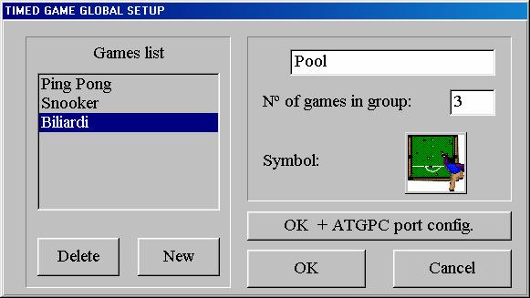 30 Time Game Set Up 2.5 The time games are divided into groups. The total number of games is inserted for each group. ADDING A NEW GROUP OF GAMES Click on NEW.