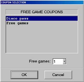 Click on the same button again to cancel the addition. USING FREE GAME COUPONS Highlight the bowler and click on the COUPON button which has become visible.