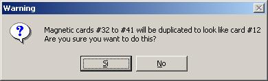 Once created click on DUPLICATE [10]. Continue by entering the total number of cards you require.