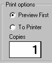 93 In order to SEE the various reports on screen and later print if required, click on the PREVIEW FIRST check box.