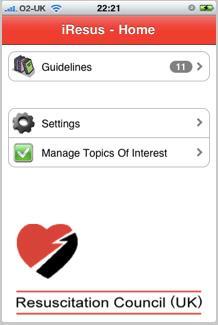 Current Developments iresus iresus app for the iphone The Resuscitation Council (UK) now offers a unique medical app for the iphone iresus This provides rapid access to the latest resuscitation