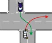 mouth of the junction, you can turn without impeding the driver.