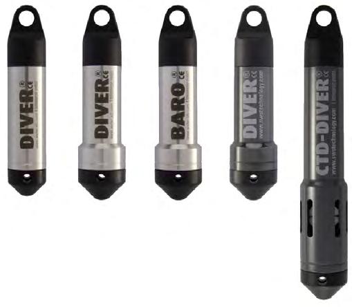 The Micro-Diver, Cera-Diver and CTD-Diver incorporate a greater range of functionality than the Mini-Diver and Baro- Diver. These last two Divers only offer a fixed measurement option.