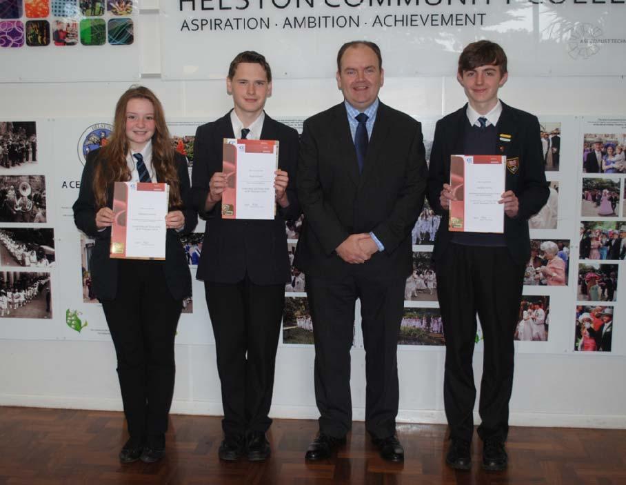 Three Year 11 students have recently achieved an extra curriculum Award through Cornwall College s Young Leaders Academy.