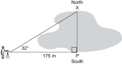 2 A surveyor needs to determine the distance across the pond shown in the accompanying diagram.