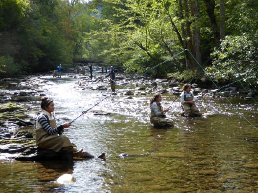 Pi Beta Phi Fishing Day Pi Beta Phi Middle School in Gatlinburg hosts a fishing outing for its eighth graders at