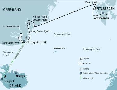 s/v Rembrandt van Rijn East Greenland 2018 Day by Day Itinerary All itineraries are for guidance only.