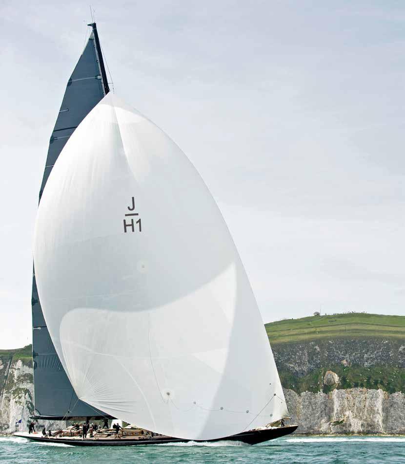 HIGH UP WIND, DOWN TO EARTH Lionheart, completed by Claasen in 2010, was the first J-class yacht with an aluminium hull. With a length of 43.