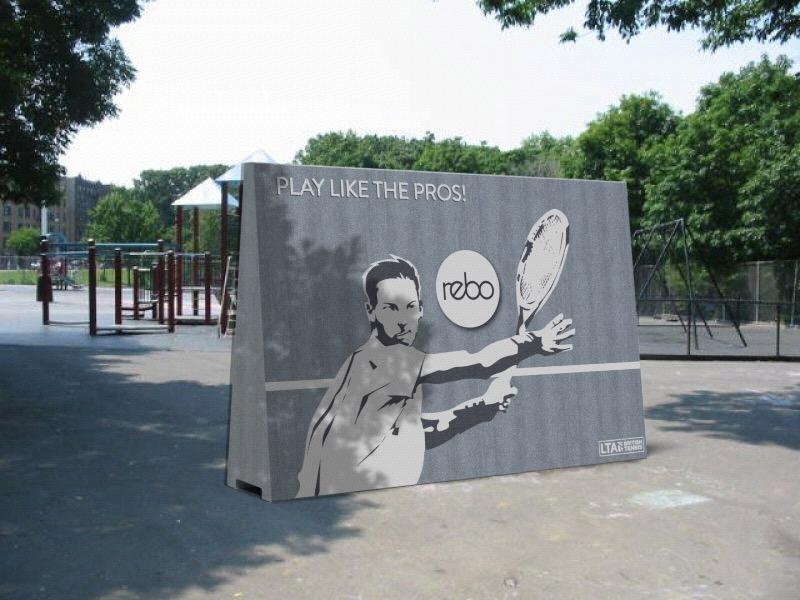 CONTINUING TO SUPPORT GRASS-ROOTS ONGOING The REBO walls are making tennis a doorstep sport