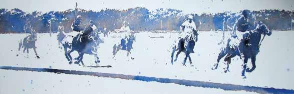 Attack; The Best Form of Defence, Watercolour, 66 x 74cm inc frame The Household Cavalry,