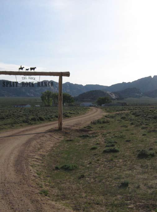 The Split Rock Ranch is a large cattle ranch expanding approximately 36 miles north to south and 13 miles wide.