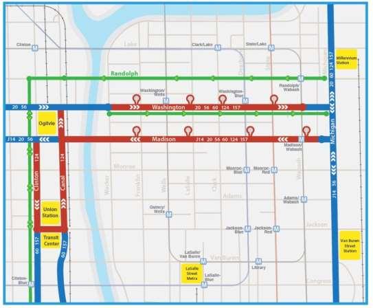 Central Loop Routes and Station Locations Extends