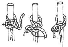 Quick Release Knot The quick release knot is frequently used when tying a haltered animal to a post or fence.