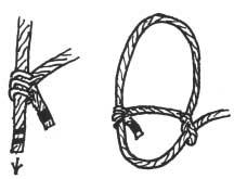 Twist the rope between your hands to open the strands, then push your hands together. The strands should buckle and fold over, forming three loops.