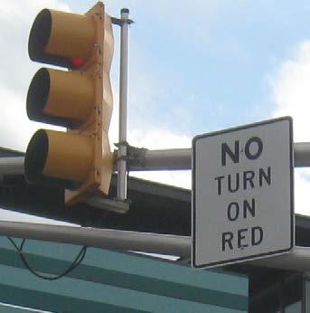 No Turn on Red and other restrictions DPW is