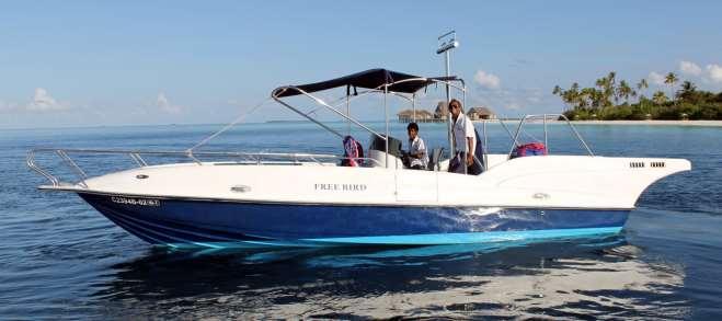 hours 100 Price per extra person for trips of 3 hours and more 150 Speedboats (6m) Impulse and Velocity