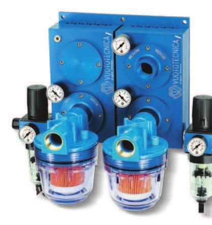 PNEUMATIC COMBINED SUCTION PUMP PA and BLOWING PUMP PS All the small pneumatic suction and blowing pumps previously described can be combined regardless of their suction or blowing capacity.