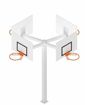 6m * This goal has two sets of fixation holes for the backboard support to install it at 3.05 or 2.6m. once installed, it is not designed