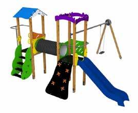 pole Play structure for children from 8 to 14 years old Made out of