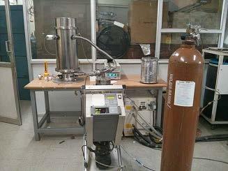 Fig. 4. Helium liquefaction setup using GM cryocooler 4. RESULTS AND DISCUSSION 3 Experimentation has been carried out using 150 cmp P collection vessel. Fig.