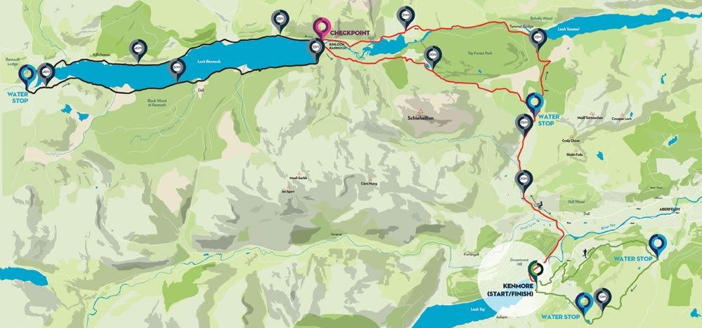 SITE MAP Loch Tay Walker Access Car access to camp site and parking Event check-in Bar Medical Massage