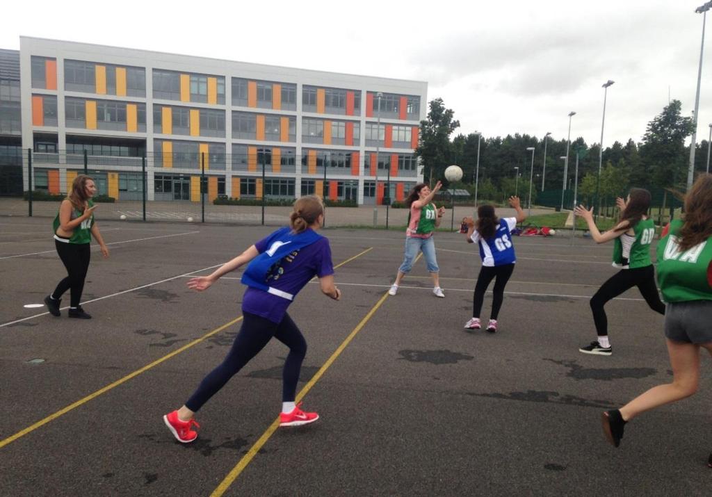 It was great to see so many people enjoying playing netball, at Bovingon Primary School we had 21 participants joining in undeterred by the rain that day!