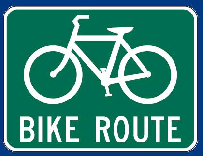 Bicycle Route Bicycle Route - A segment of roadway marked, usually