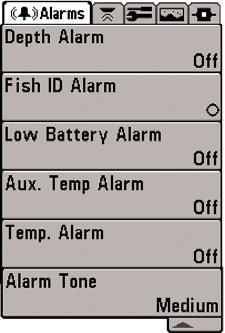 531526-1_A - 747c_&_777c2_Man_Eng.qxp 10/2/2006 1:42 AM Page 60 Alarms Menu Tab From any view, press the MENU key twice to access the Main Menu System. The Alarms tab will be the default selection.