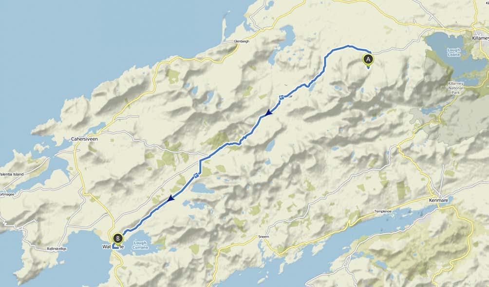 S T A G E 3 48km road bike through some of Ireland s toughest climbs. Cycle over Ballagisheen Pass and into Waterville on the Wild Atlantic Way.