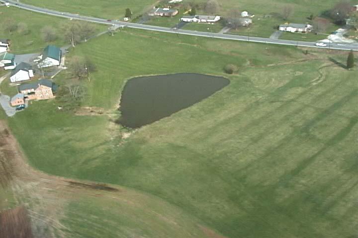 Photos #1 and #2 Furnace Run begins at this farm pond located on Tract #1.