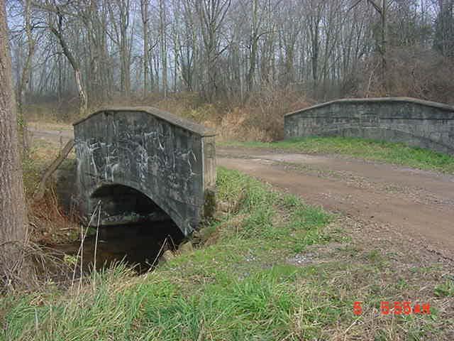 Photos #23 and #24 This old bridge within Tract #56 at one time was part of Hopeland Road prior to the construction of the PA Turnpike.