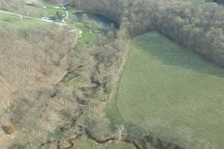 Aerial photo #36 shows Furnace Run just downstream of its confluence with Segloch Run.