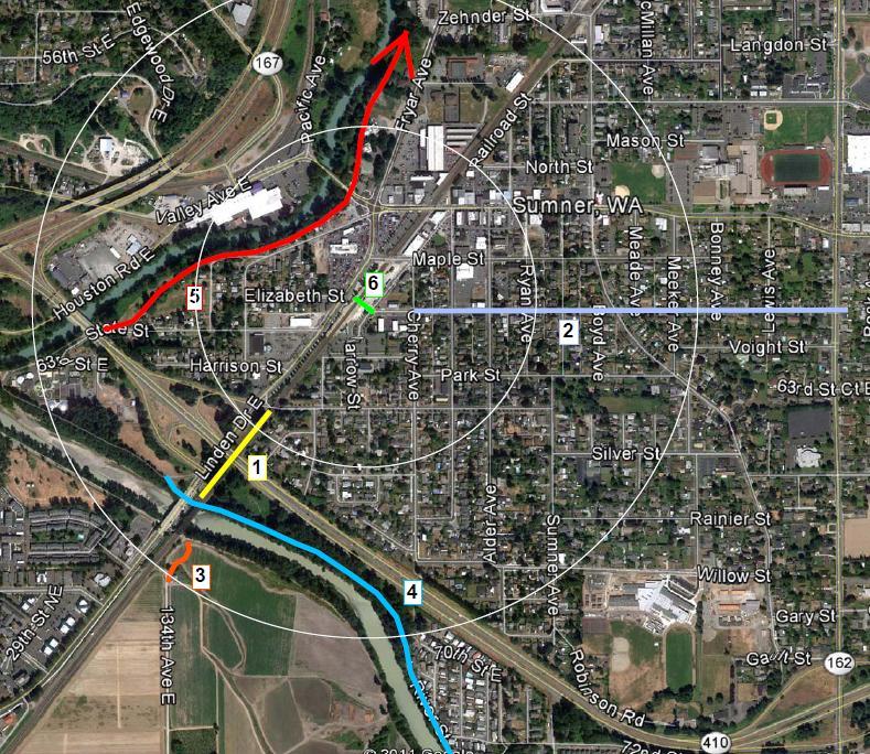 Figure 5-4: Sumner Station Project Map Source: Google Earth PRO Note: A ¼- and ½-mile