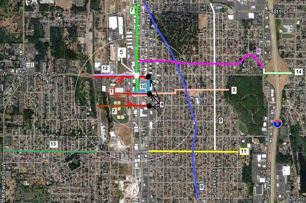 Cost/New Rider Ridership Leverages Investments Travel Time & Reliability Partnership Environment Project Name (Map ID) S 56th St and I-5 Interchange Crossings (14) Parking Pricing (Not Shown on Map)